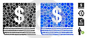 Dollar Accounting Book Mosaic Icon of Circle Dots
