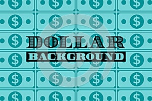 Dollar background in simple flat style, vector illustration