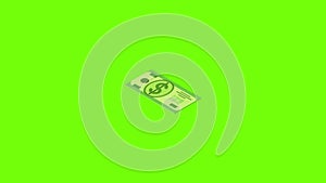 Dollar bancnote icon animation