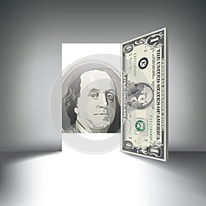 A dollar bill door beckons you photo