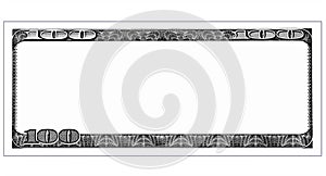 100 Dollar Bill Front with copyspace, isolated for design