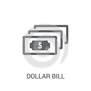 Dollar bill icon. Trendy Dollar bill logo concept on white background from e-commerce and payment collection