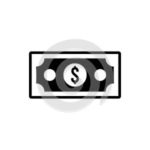 dollar bill icon vector