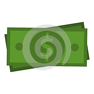 Dollar bill money cash icon isolated on white background. Vector illustration