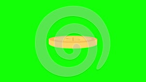 dollar coin pile icon loop animation with alpha channel, transparent background, ProRes 444
