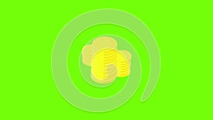 Dollar coins icon animation