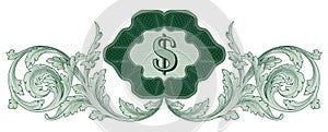 Dollar decoration vector