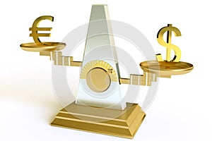 Dollar and euro photo