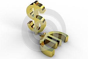 Dollar and euro
