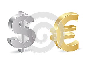 Dollar and euro icon