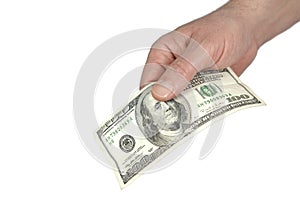 Dollar giving hand