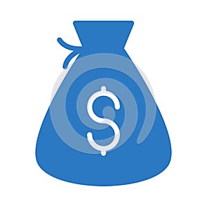Dollar glyph flat vector icon