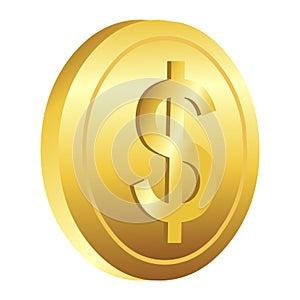 Dollar gold coin