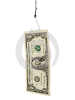 Dollar on a hook