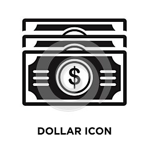 Dollar icon vector isolated on white background, logo concept of