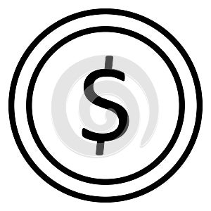Dollar   Isolated Vector icon which can easily modify or edit