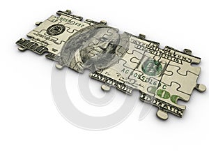 Dollar jigsaw puzzle