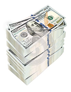 Dollar money 3D.with Clipping Path.