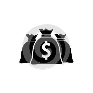 Dollar money bag icon. One of set web icons