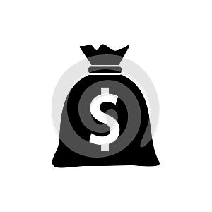 Dollar money bag icon. One of set web icons