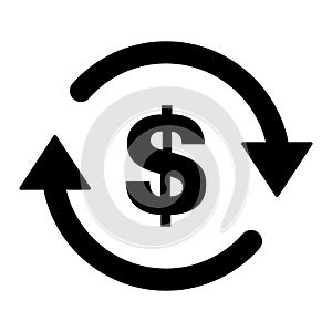 Dollar money icon, Usd graphic pay business sign, market economy vector illustration
