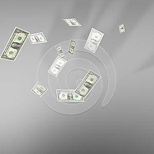 Dollar money rain