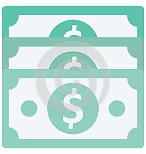 Dollar Note  Color Vector Icon which can easily modify or edit