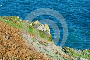 Dollar Ogo by Devil`s Frying Pan near Cadgwith, The Lizard, Cornwall, England, UK photo