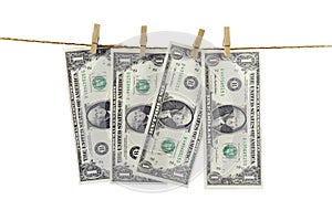Dollar paper hang