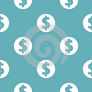 Dollar pattern seamless blue
