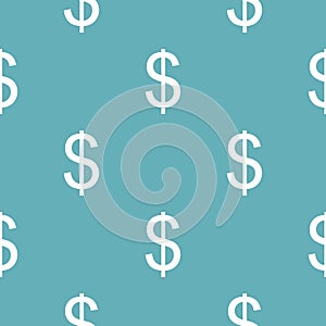 Dollar pattern seamless blue
