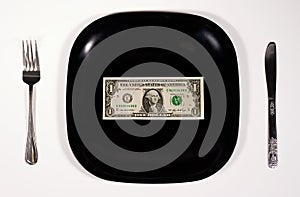 Dollar on Plate