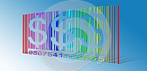 Dollar Rainbow Bar Code