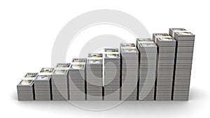 dollar rising stairs