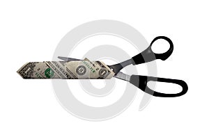 Dollar and scissors