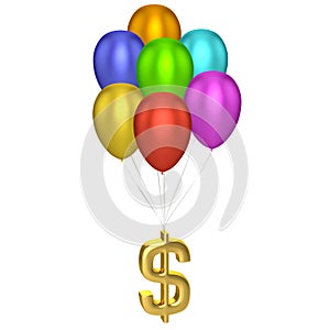 Dollar Sign With Balloons