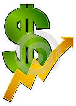 Dollar Sign Clipart Profits Up photo