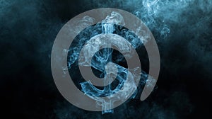 Dollar Sign Dissipating in Smoke on Black Background