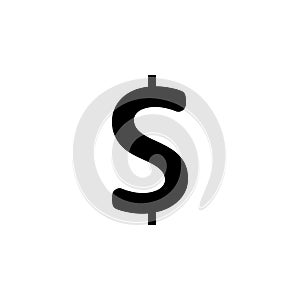 dollar sign icon. Simple glyph, flat vector of Web icons for UI and UX, website or mobile application