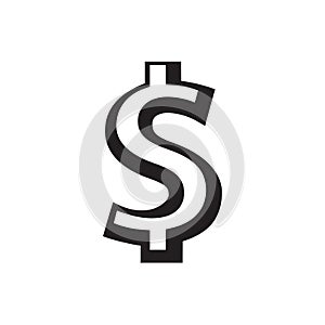 Dollar sign icon. USD currency symbol. Money concept. Vector illustratio on white background.