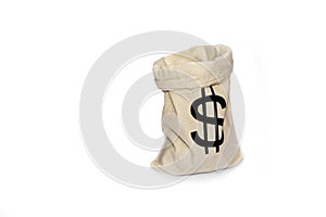 Dollar sign Jute sack