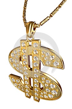 Dollar sign necklace