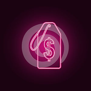 dollar sign neon icon. Elements of Sale set. Simple icon for websites, web design, mobile app, info graphics