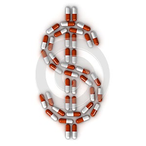 Dollar sign pills