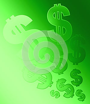 Dollar Signs Background Fading photo