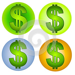 Dollar Signs Money Web Icons