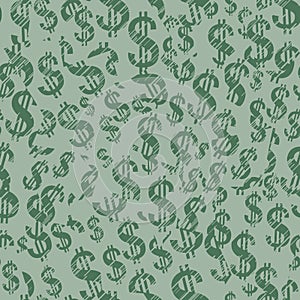 Dollar signs (seamless vector wallpaper)