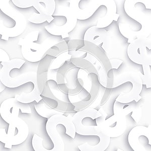 Dollar signs. USA currency symbols on white background. Vector.