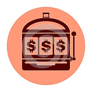 Dollar slot machine icon vector illustration