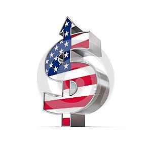 Dollar Symbol Arrow Up - United States Flag